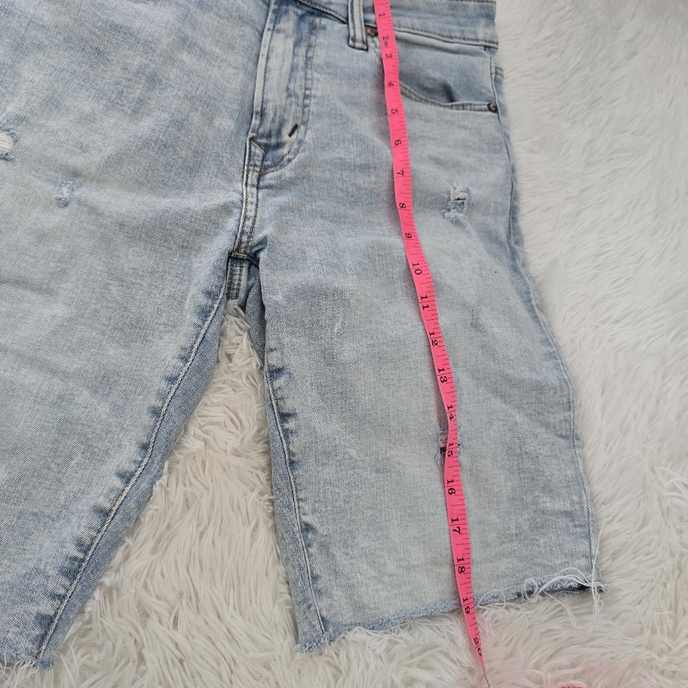 American Eagle Jorts Airflex Men's Light Wash Distressed Denim Shorts 30 - Picture 14 of 15